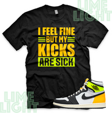 Load image into Gallery viewer, Volt Gold Air Jordan 1 "Sick Kicks" Nike Air Jordan 1 Sneaker Match Shirts Tees