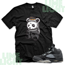 Load image into Gallery viewer, Jordan 5 Anthracite "Astro Panda" Nike Air Jordan 5 Sneaker Match Shirt Tee