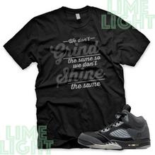 Load image into Gallery viewer, Jordan 5 Anthracite "Grind & Shine" Nike Air Jordan 5 Sneaker Match Shirt Tee