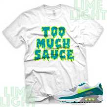 Load image into Gallery viewer, Air Max 90 Spruce Lime "Too Much Sauce"Air Max 90 Teal Green Sneaker Match Shirt