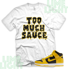 Load image into Gallery viewer, Varsity Maize Nike Dunk Highs "Sauce" Nike Dunk High Sneaker Match Shirt