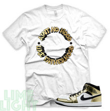 Load image into Gallery viewer, Metallic Gold "Fatherhood" Air Jordan 1 Mid SE |Blk or Wht Sneaker Match Shirts