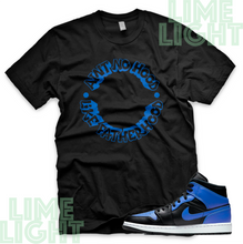 Load image into Gallery viewer, Jordan 1 Black Hyper Royal "Fatherhood" Nike Air Jordan 1 Sneaker Match Shirt