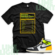 Load image into Gallery viewer, Volt Gold Air Jordan 1 "Success Facts" Nike Air Jordan 1 Sneaker Match Shirt Tee