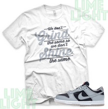 Load image into Gallery viewer, Dunk Low College Navy/Grey "Grind Shine" Nike Dunk Low Sneaker Match Shirt Tee