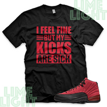 Load image into Gallery viewer, Jordan 12 Reverse Flu Game "Sick Kicks" Air Jordan 12 Sneaker Match Shirt
