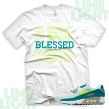 Load image into Gallery viewer, Air Max 90 Spruce Lime "Blessed7" Air Max 90 Teal Green Sneaker Match Shirt Tee