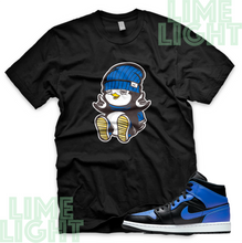Load image into Gallery viewer, Jordan 1 Black Hyper Royal "Penguin" Nike Air Jordan 1 Sneaker Match Shirt