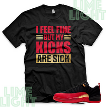 Load image into Gallery viewer, Jordan 12 Low Super Bowl "Sick Kicks" Nike Air Jordan 12 Sneaker Match Shirt Tee