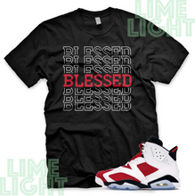 Load image into Gallery viewer, Air Jordan 6 Carmine "Blessed7" Nike Air Jordan 6 Sneaker Match Tee Shirt