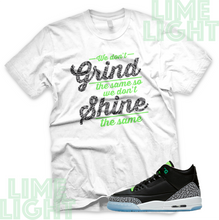 Load image into Gallery viewer, Jordan 3 Electric Green "Grind Shine" Air Jordan 3 Retro Sneaker Match Shirt Tee