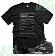 Load image into Gallery viewer, Jordan 5 Anthracite "Success Facts" Nike Air Jordan 5 Sneaker Match Shirt Tee
