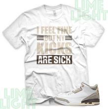 Load image into Gallery viewer, Air Jordan 3 A Ma Maniere "Sick Kicks" Nike Air Jordan 3 Sneaker Match Shirt Tee
