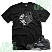 Load image into Gallery viewer, Jordan 5 Anthracite "Heartless" Nike Air Jordan 5 Sneaker Match Shirt Tee