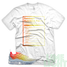 Load image into Gallery viewer, Sunrise "Success Fact" Nike Vapormax Plus Black/ White Sneaker Match Tees Shirts
