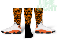 Load image into Gallery viewer, Air Jordan 13 Starfish Orange Socks "Teardrop" Air Jordan 13 Sneaker Match Socks