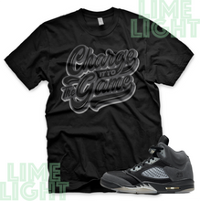 Load image into Gallery viewer, Jordan 5 Anthracite "The Game" Nike Air Jordan 5 Sneaker Match Shirt Tee