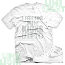 Load image into Gallery viewer, Air Jordan 1 1985 Neutral Grey "Sick Kicks" Nike Air Jordan Sneaker Match Shirt
