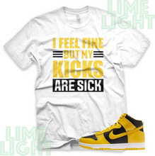 Load image into Gallery viewer, Varsity Maize Nike Dunk Highs "Sick Kicks" Nike Dunk High Sneaker Match Shirt