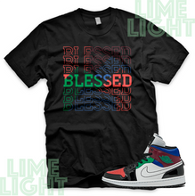 Load image into Gallery viewer, University Red/Hyper Royal "Blessed7" Air Jordan 1 Retro | Sneaker Match Shirts