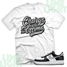 Load image into Gallery viewer, Air Force 1 Black Silver "The Game" Nike AF1 Black Silver Sneaker Match Shirt