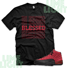 Load image into Gallery viewer, Jordan 12 Reverse Flu Game "Blessed7" Air Jordan 12 Sneaker Match Shirt Tees