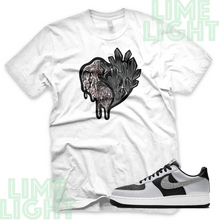 Load image into Gallery viewer, Air Force 1 Silver Snake "Heartless" Nike AF1 Silver Snake Sneaker Match Shirt