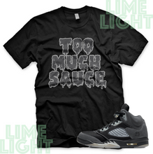Load image into Gallery viewer, Jordan 5 Anthracite "Too Much Sauce" Nike Air Jordan 5 Sneaker Match Shirt Tee