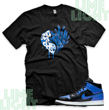 Load image into Gallery viewer, Jordan 1 Black Hyper Royal "Heartless" Nike Air Jordan 1 Sneaker Match Shirt