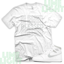 Load image into Gallery viewer, Air Jordan 1 1985 Neutral Grey "Blessed7" Nike Air Jordan Sneaker Match Shirt