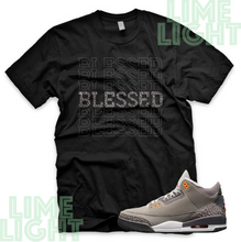 Load image into Gallery viewer, Nike Air Jordan 3 Cool Grey "Blessed7" Jordan 3 Sneaker Match Shirts Tees