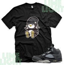Load image into Gallery viewer, Jordan 5 Anthracite "Penguin" Nike Air Jordan 5 Sneaker Match Shirt Tee