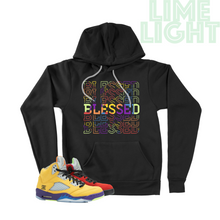 Load image into Gallery viewer, Air Jordan 5 What The "Blessed 7" Air Jordan 5 Nike Black Hoodie Sweatshirt