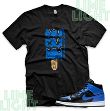 Load image into Gallery viewer, Jordan 1 Black Hyper Royal "Popsicle" Nike Air Jordan 1 Sneaker Match Shirt