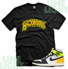 Load image into Gallery viewer, Volt Gold Air Jordan 1 "Backwoods" Nike Air Jordan 1 Sneaker Match Shirt Tees