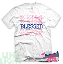 Load image into Gallery viewer, Pink Concord "Blessed 7" Air Max 90 Black or White Sneaker Match Shirt
