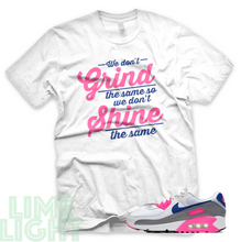 Load image into Gallery viewer, Pink Concord "Grind & Shine" Air Max 90 Black or White Sneaker Match Shirt
