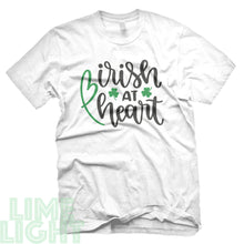 Load image into Gallery viewer, White "IRISH AT HEART" St. Patrick's Day T-Shirt