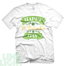 Load image into Gallery viewer, White "HAPPY St. Patrick's DAY" St. Patrick's Day T-Shirt