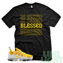 Load image into Gallery viewer, Speed Yellow Vapormax Plus "Blessed 7" Black Sneaker Shirt
