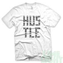 Load image into Gallery viewer, Black on White "Time is Money" Yeezy Zebra | Jordan Air 5 Retro Oreo | Kamikaze 2 OG Black Sneaker T-Shirt