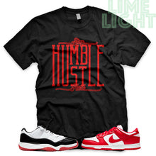 Load image into Gallery viewer, University Red "Stay Humble Hustle Hard" AJ1 Retro OG Bloodline | Dunk Low SP | AF1 Low | Jordan 11 Concord Bred Low | Black Sneaker Shirt