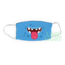 Load image into Gallery viewer, Blue "Tongue Out Monster" Childrens Youth Reusable Washable Face Mask