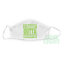 Load image into Gallery viewer, FREE FILTER Green "Straight Outta Quarantine" Reusable Washable Face Mask with Free Filter