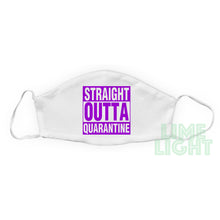 Load image into Gallery viewer, FREE FILTER Purple "Straight Outta Quarantine" Reusable Washable Face Mask with Free Filter