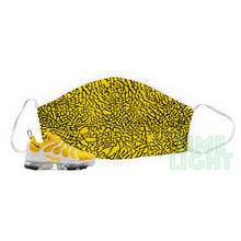 Load image into Gallery viewer, Speed Yellow "Elephant Print" Vapor Max Plus Reusable Washable Face Mask