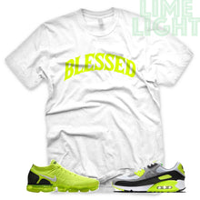 Load image into Gallery viewer, Volt "Blessed" Vapormax Flyknit | Air Max 90 | Air Force 1 x Off White | White Sneaker T-Shirt