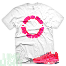 Load image into Gallery viewer, Bright Crimson/ Pink Blast/ Court Purple "Ain't No Hood Like Fatherhood" VaporMax Plus White T-Shirt