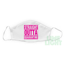 Load image into Gallery viewer, FREE FILTER Pink "Straight Outta Quarantine" Reusable Washable Face Mask with Free Filter