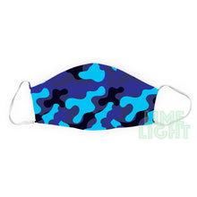 Load image into Gallery viewer, Blue "Camouflage | Camo" Cute Reusable Washable Face Mask with Free Filter